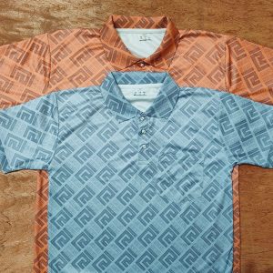 1pc Orange + 1pc Silver Grey Polo Shirt