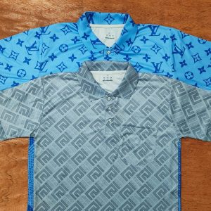 1pc Sky Blue + 1pc Silver Grey Polo Shirt